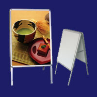 Aluminium A stand frame - Graphic size: 23.5 x 33