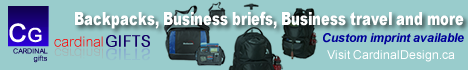 Backpacks, Business briefs, Business travel, custom imprint
